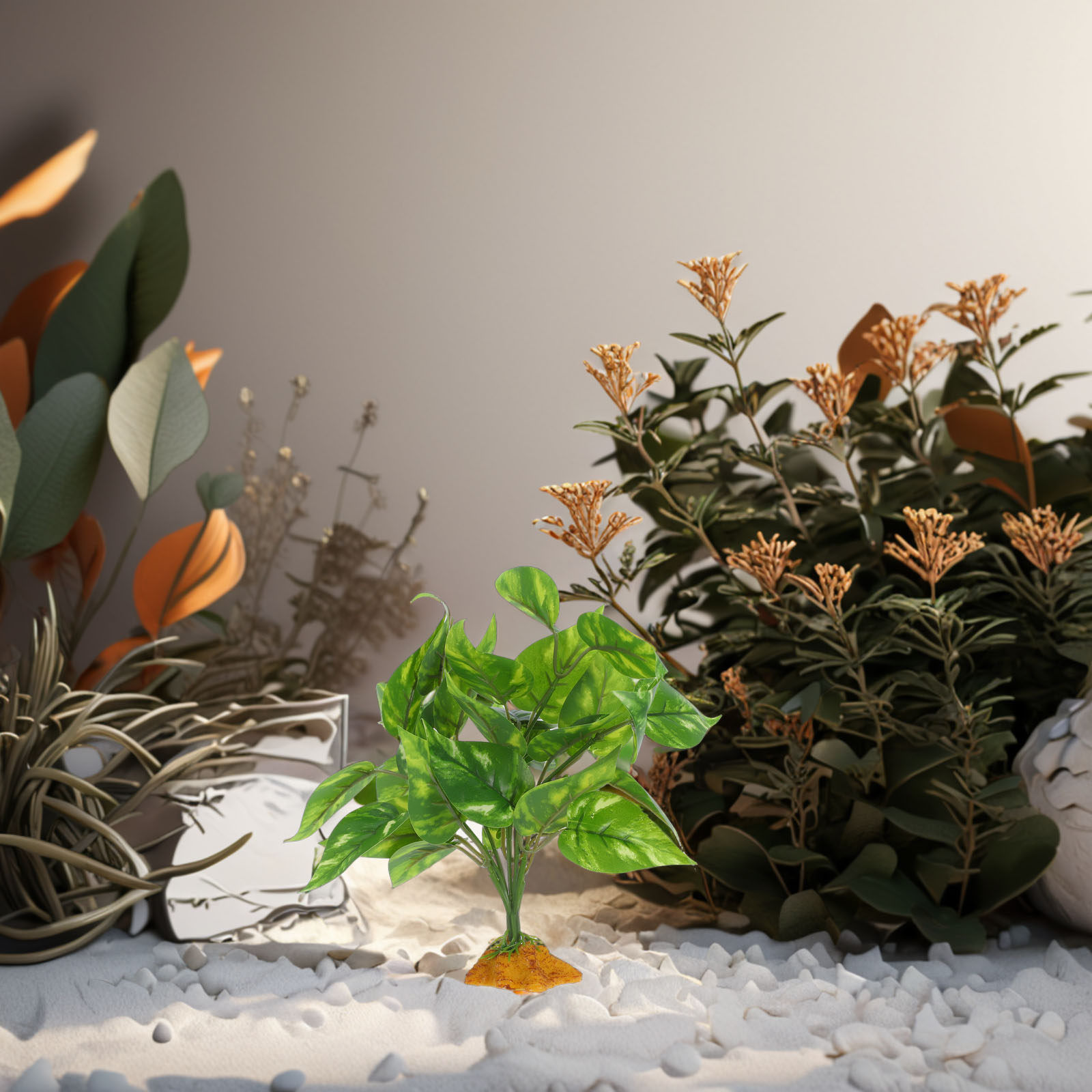 Plantas Artificiales Realistas - Planted Aquarium Bowl reseña y precio