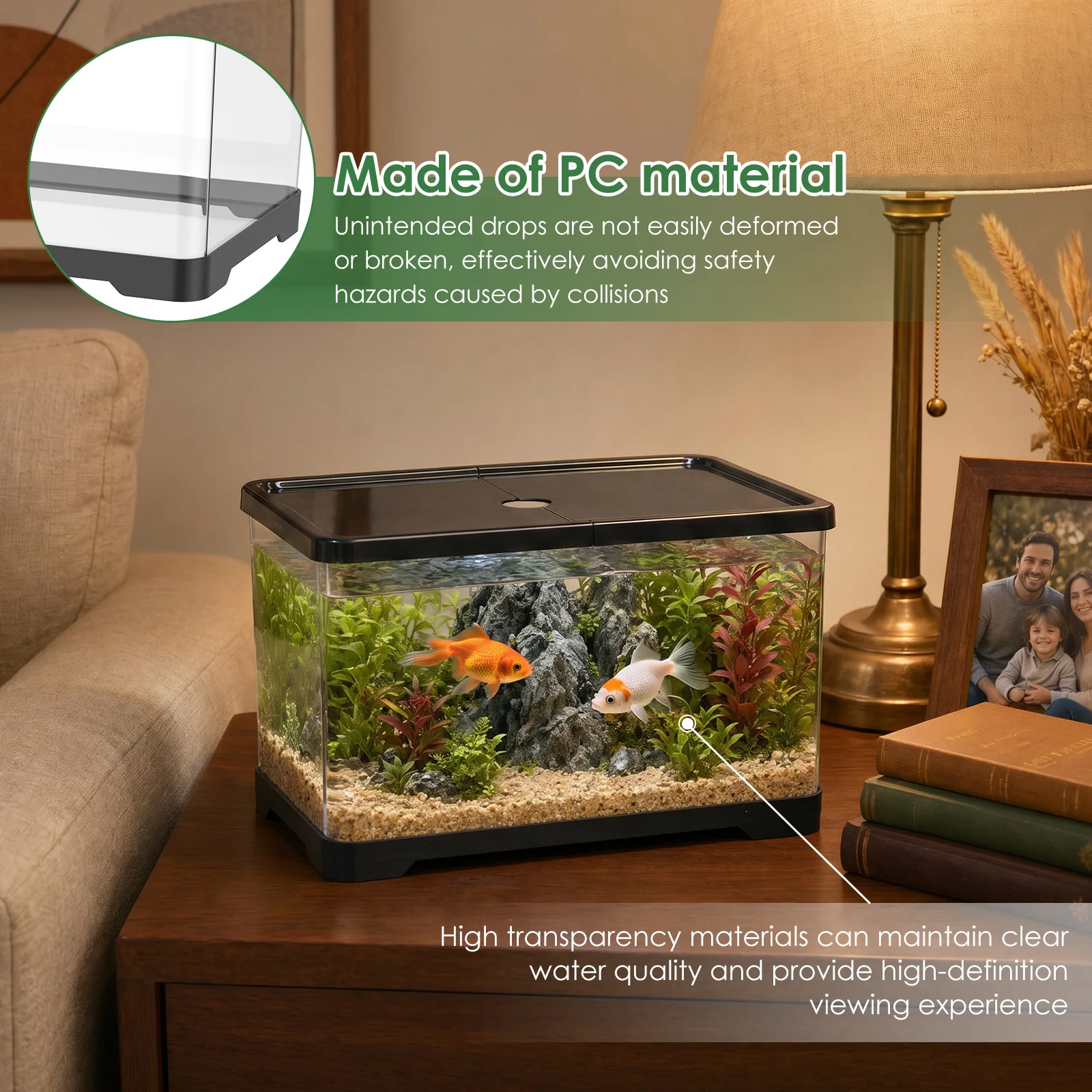 Acuario transparente con tapa, - Planted Aquarium Bowl reseña y precio