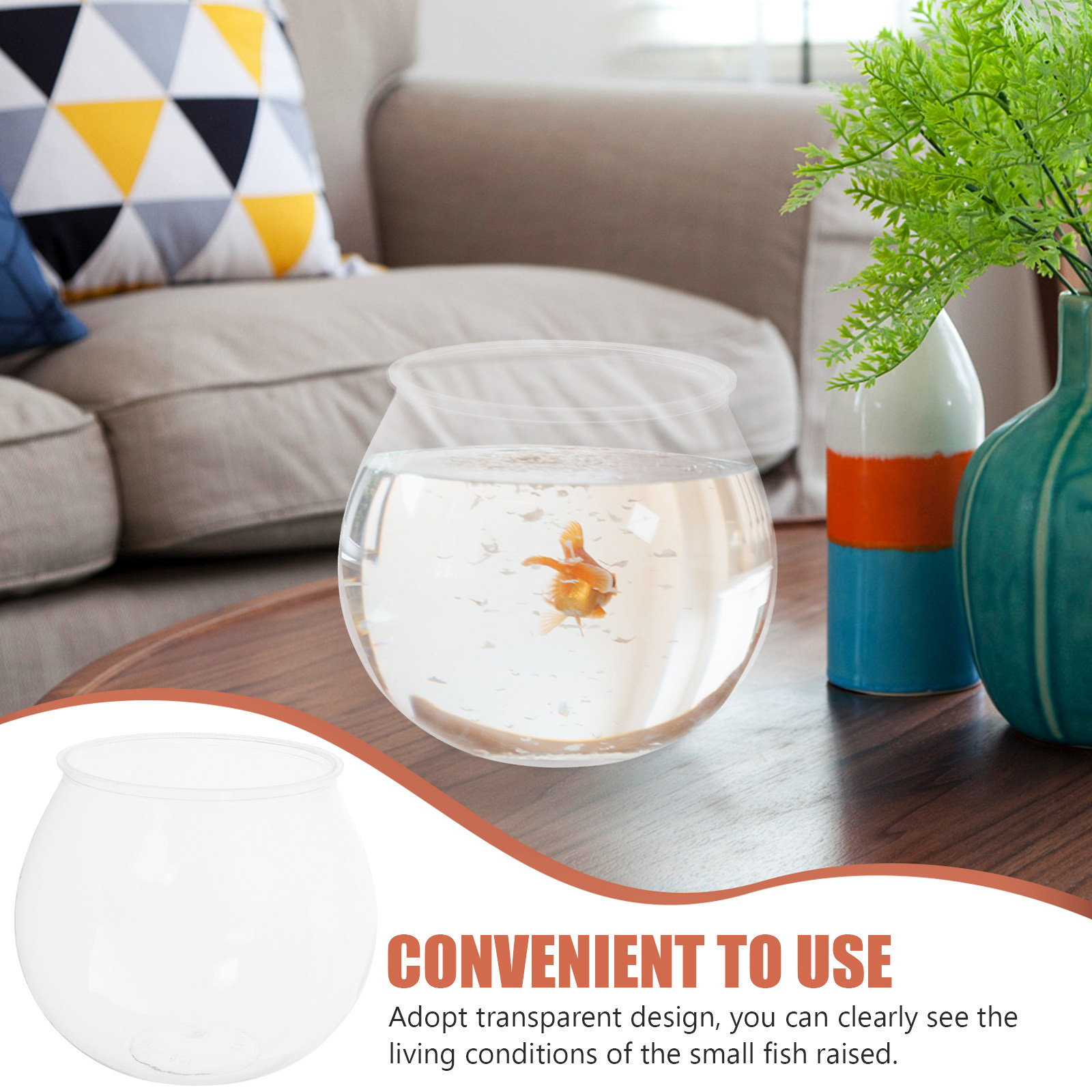 Mini pecera de plástico transp - Planted Aquarium Bowl reseña y precio
